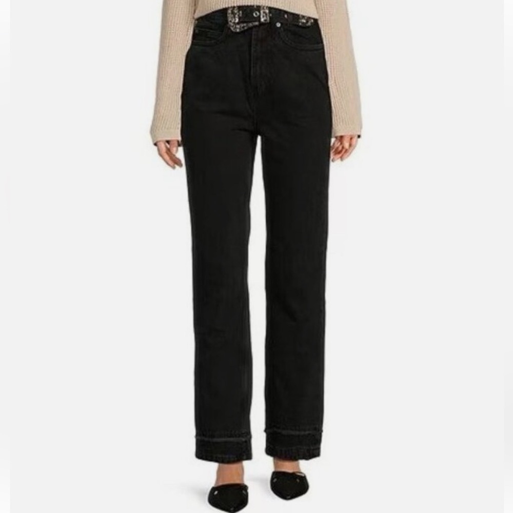 NWT LE’ AL.X Western Belt High Rise Straight Leg Jeans